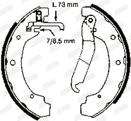 JURID Комплект тормозных колодок 361415J