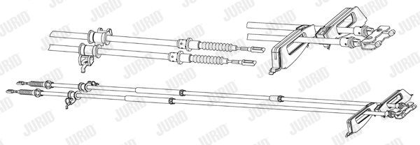 JURID Тросик, cтояночный тормоз 432980J