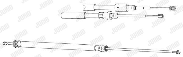 JURID Тросик, cтояночный тормоз 433041J