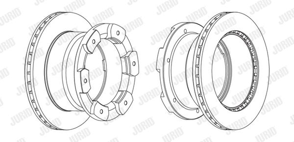 JURID Тормозной диск 562805JC-1