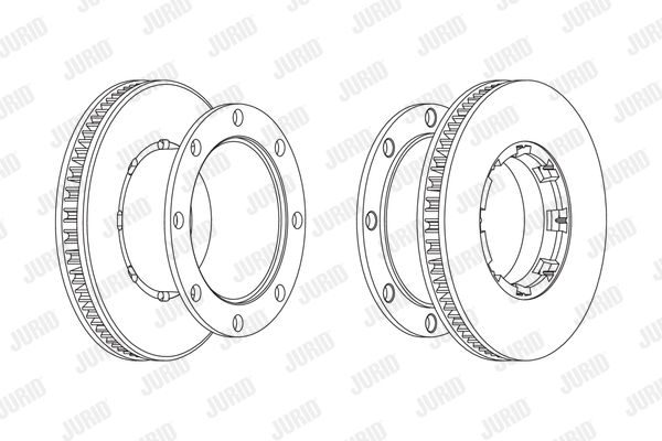 JURID Bremžu diski 569117J