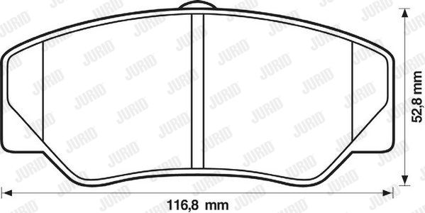 JURID Комплект тормозных колодок, дисковый тормоз 571336D