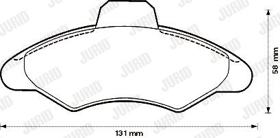JURID Комплект тормозных колодок, дисковый тормоз 571726J