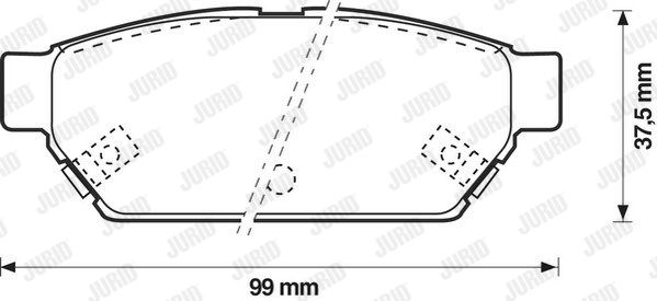 JURID Комплект тормозных колодок, дисковый тормоз 571943J
