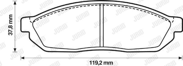 JURID Комплект тормозных колодок, дисковый тормоз 572250J