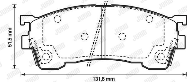 JURID Комплект тормозных колодок, дисковый тормоз 572325J