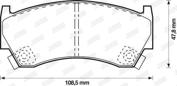 JURID Комплект тормозных колодок, дисковый тормоз 572396J