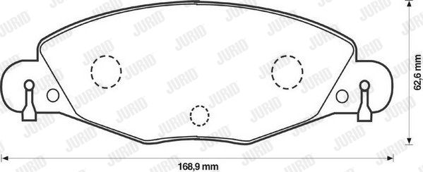 JURID Комплект тормозных колодок, дисковый тормоз 573029JC