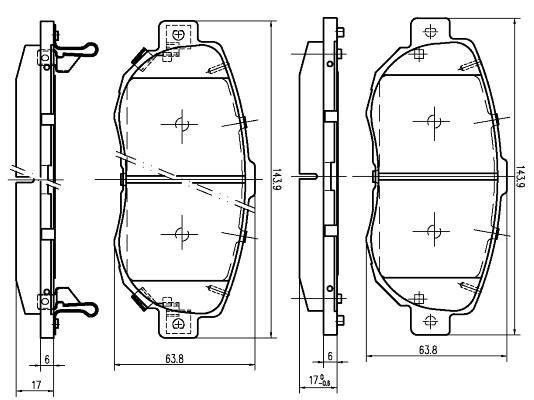 K27 Комплект тормозных колодок, дисковый тормоз 481-2149027