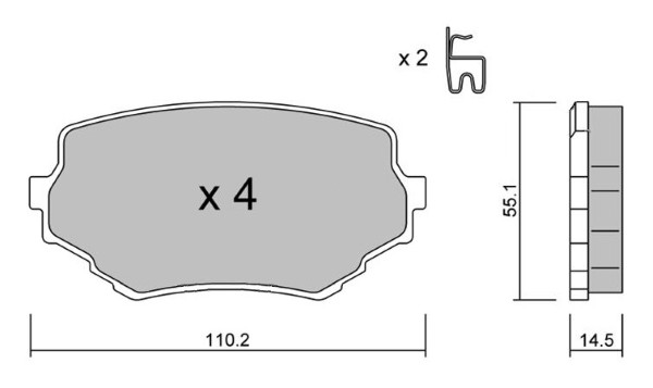 K27 Комплект тормозных колодок, дисковый тормоз 481-2271327