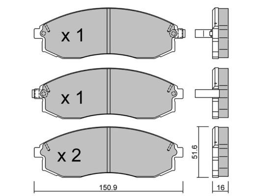 K27 Комплект тормозных колодок, дисковый тормоз 481-2308627