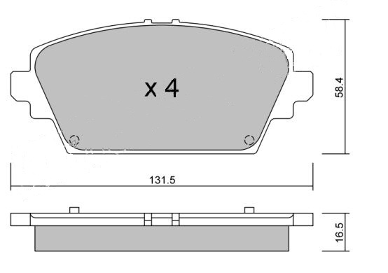 K27 Комплект тормозных колодок, дисковый тормоз 481-2309527