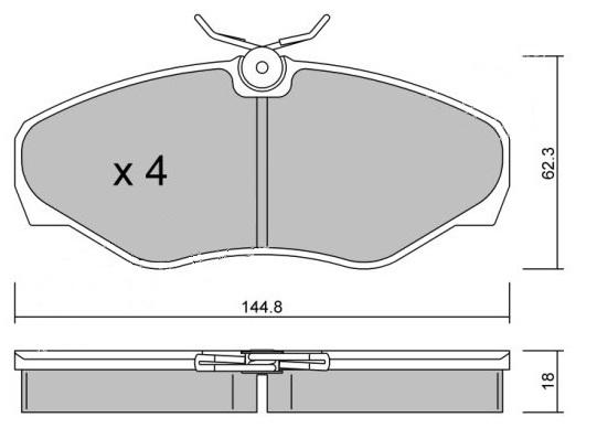 K27 Комплект тормозных колодок, дисковый тормоз 481-2309927