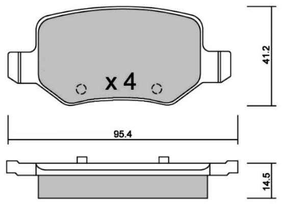 K27 Комплект тормозных колодок, дисковый тормоз 481-2313827