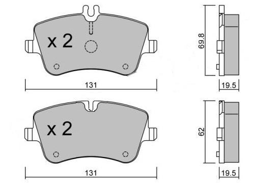 K27 Комплект тормозных колодок, дисковый тормоз 481-2314427