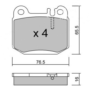 K27 Комплект тормозных колодок, дисковый тормоз 481-2315727