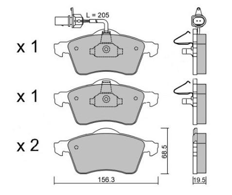 K27 Комплект тормозных колодок, дисковый тормоз 481-2316327