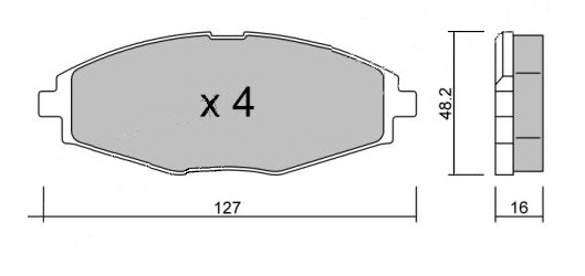 K27 Комплект тормозных колодок, дисковый тормоз 481-2324127