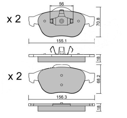 K27 Комплект тормозных колодок, дисковый тормоз 481-2324827