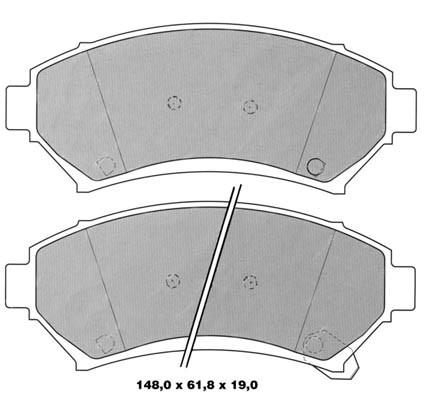 K27 Комплект тормозных колодок, дисковый тормоз 481-2335827