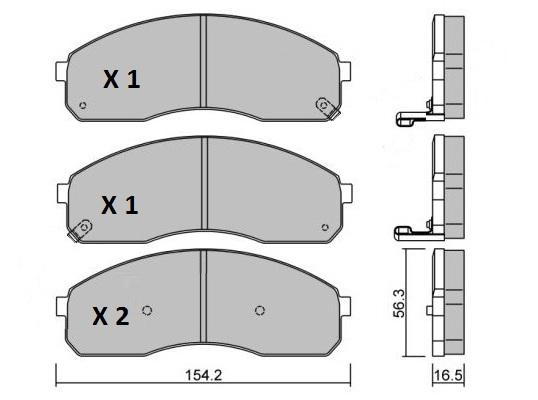 K27 Комплект тормозных колодок, дисковый тормоз 481-2364927