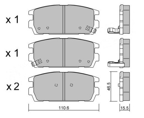 K27 Комплект тормозных колодок, дисковый тормоз 481-2381327