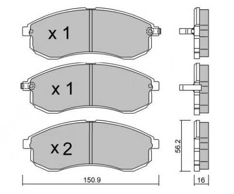 K27 Комплект тормозных колодок, дисковый тормоз 481-2387927