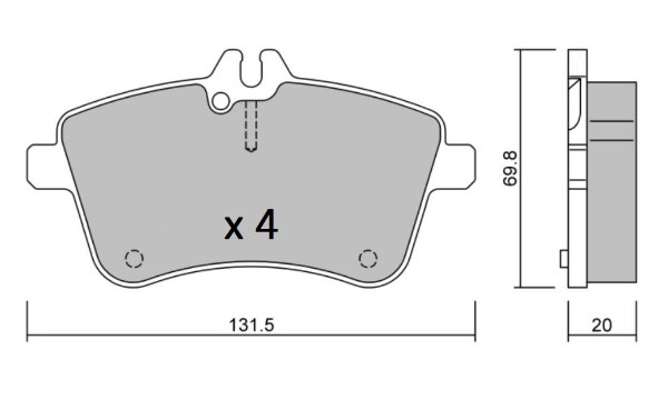 K27 Комплект тормозных колодок, дисковый тормоз 481-2388127