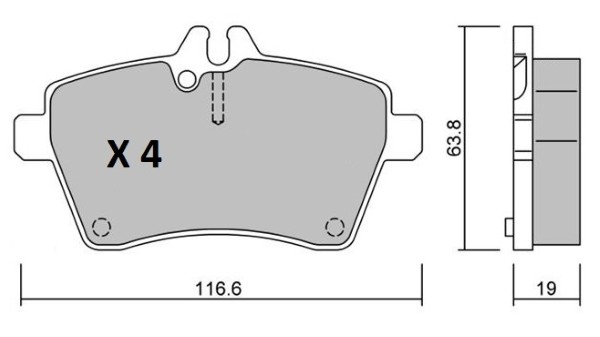 K27 Комплект тормозных колодок, дисковый тормоз 481-2407727