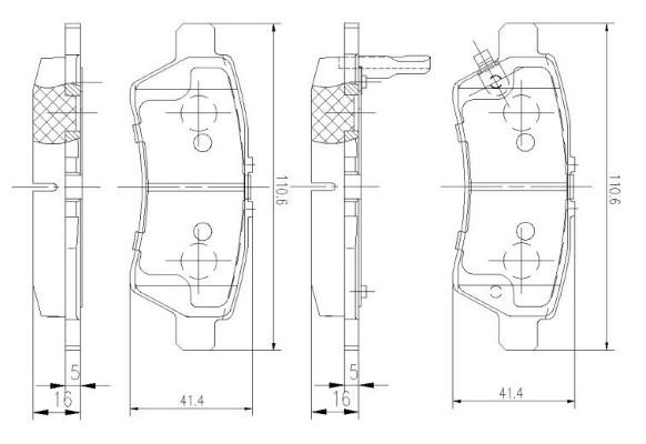 K27 Комплект тормозных колодок, дисковый тормоз 481-2424027