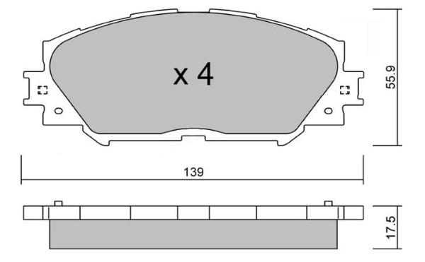 K27 Bremžu uzliku kompl., Disku bremzes 481-2433627