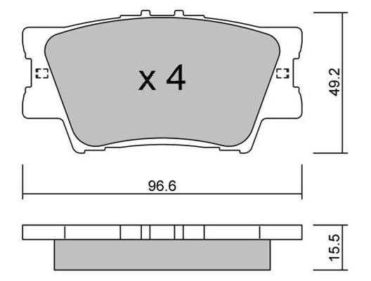 K27 Комплект тормозных колодок, дисковый тормоз 481-2433827