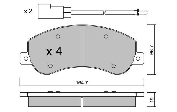 K27 Комплект тормозных колодок, дисковый тормоз 481-2448427