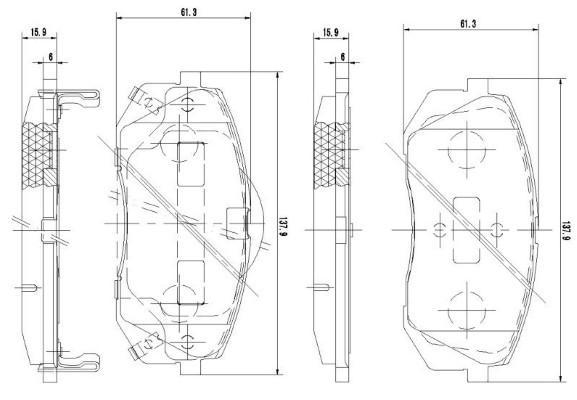 K27 Bremžu uzliku kompl., Disku bremzes 481-2450327