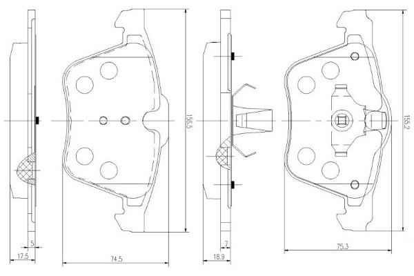 K27 Комплект тормозных колодок, дисковый тормоз 481-2452127