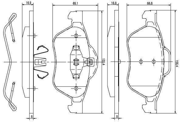 K27 Комплект тормозных колодок, дисковый тормоз 481-2453527