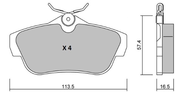 K27 Комплект тормозных колодок, дисковый тормоз 481-2457827