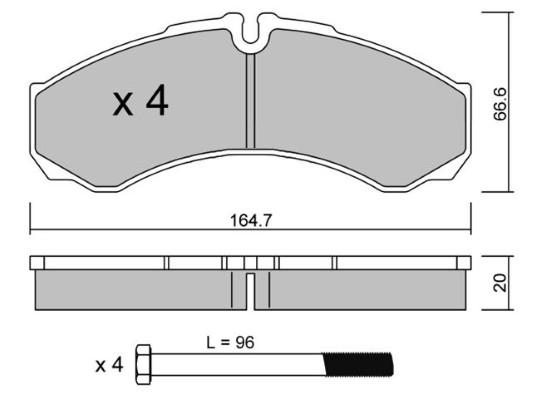 K27 Bremžu uzliku kompl., Disku bremzes 481-2496627