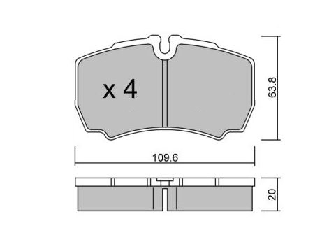 K27 Комплект тормозных колодок, дисковый тормоз 481-2912327