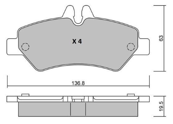 K27 Комплект тормозных колодок, дисковый тормоз 481-2919027