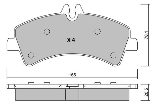 K27 Комплект тормозных колодок, дисковый тормоз 481-2921727