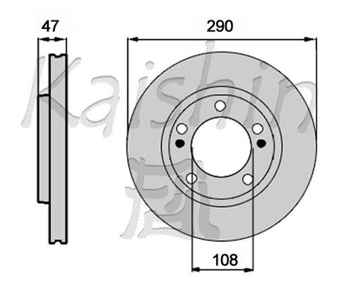 KAISHIN Тормозной диск CBR483