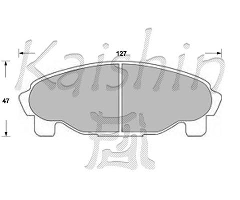 KAISHIN Комплект тормозных колодок, дисковый тормоз D0027