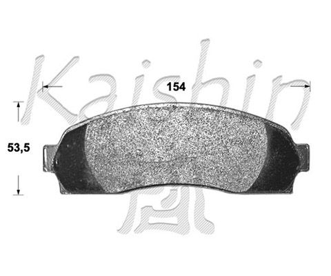 KAISHIN Комплект тормозных колодок, дисковый тормоз D10077