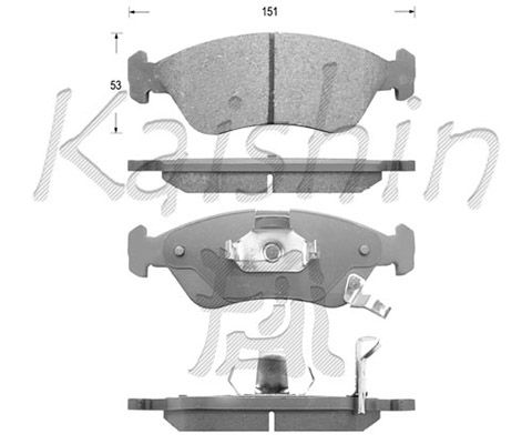 KAISHIN Комплект тормозных колодок, дисковый тормоз D10135