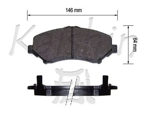 KAISHIN Комплект тормозных колодок, дисковый тормоз D10173