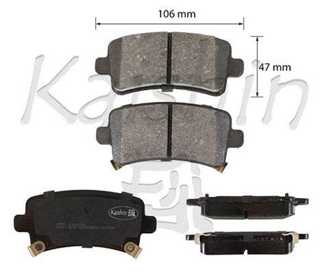 KAISHIN Комплект тормозных колодок, дисковый тормоз D10208