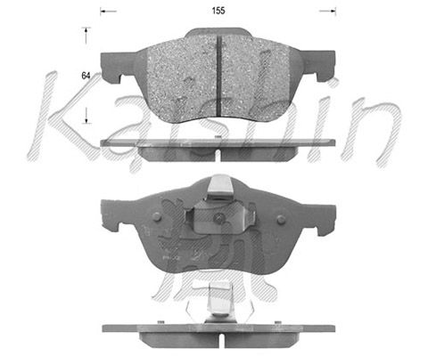 KAISHIN Комплект тормозных колодок, дисковый тормоз D1256