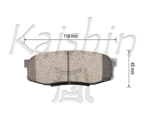 KAISHIN Комплект тормозных колодок, дисковый тормоз D2281