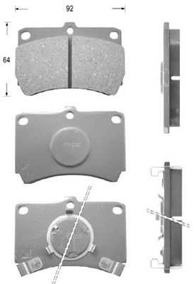 KAISHIN Комплект тормозных колодок, дисковый тормоз D3028